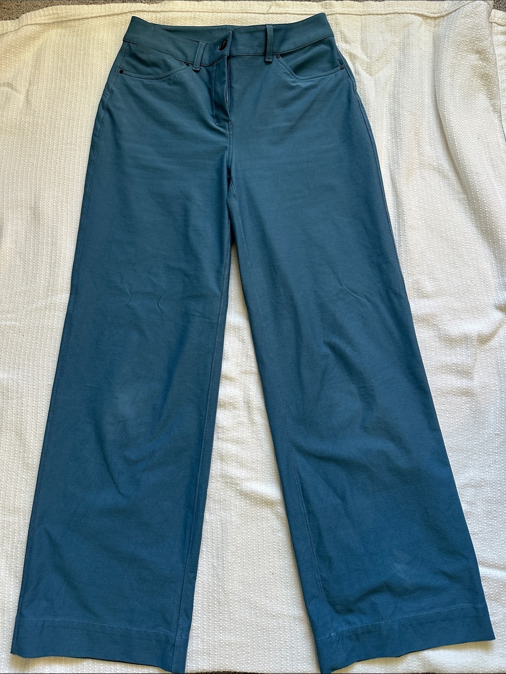 lululemon athletica City sleek Wide Leg Pants utilitech, utility blue 27